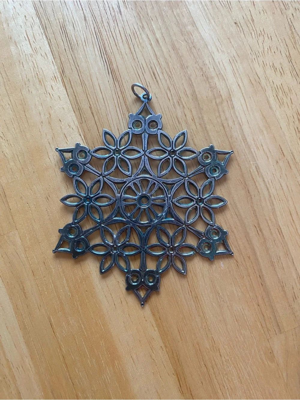 Vintage 1996 MMA Silver Plated Snowflake Ornament Collectable Christmas